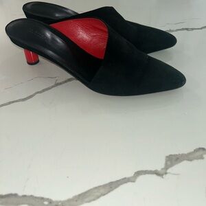 Via Spiga Black and Red Mules